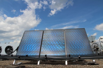 Монтирование установки с солнечными коллекторами